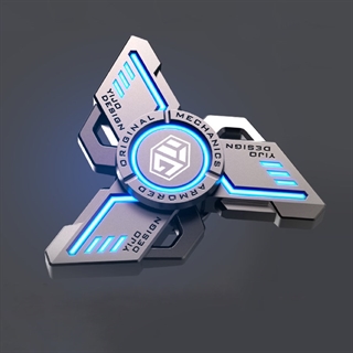 Lysende fidget spinner inklusiv UV-lampe